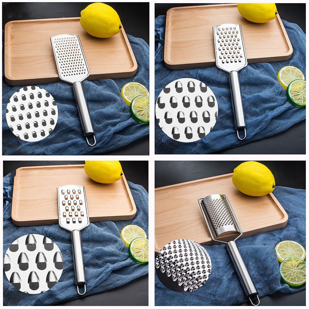 Practical Cheese Grater Home Stainless Steel Rotary Slicer Stainless Steel Handheld Cheese Grater Multi-Purpose Kitchen Tools