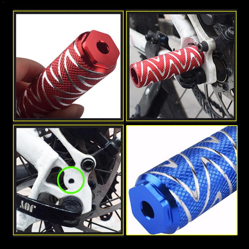 1 paar aluminiumlegering antislip mtb fiets pedaal voor achteras voetsteunen bmx voetsteun hendel cilinder fiets accessoires