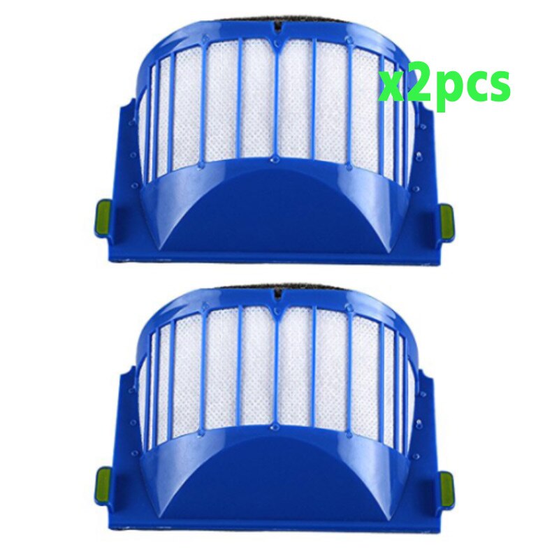Kit de piezas de repuesto para iRobot Roomba serie 600 610 620 625 630 650 660 cepillo de cerdas de batidor de vacío + filtro Aero Vac + Cepillo Lateral: 2pcs-filter