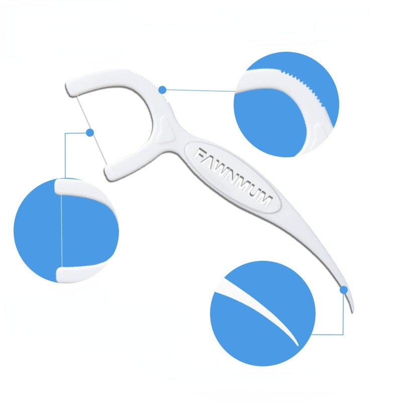 50pcs Tooth Floss Oral Hygiene Dental Floss Soft Plastic Interdental Brush Toothpick Healthy for Teeth Cleaning Oral Care