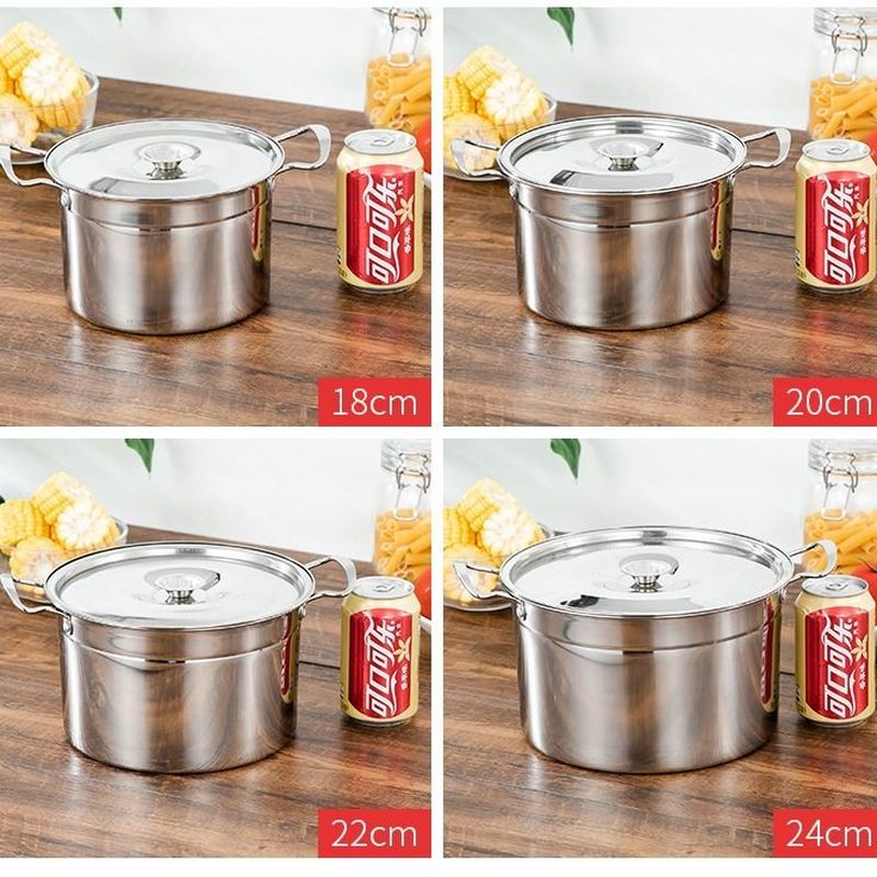 Suppe Topf Edelstahl Topf Eintopf Topf Suppe Hause Induktion Herde Topf mit Deckel Schmalz Panzer Gewürz Panzer Topf Miso sofortig Topf Küche