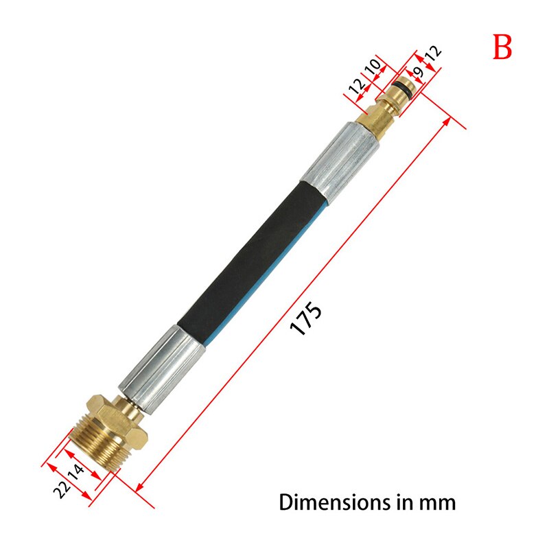 High Pressure Washer Hose Adapter M22 High Pressure Pipe Quick Connector Converter Fitting for Karcher K-series Pressure Washer: B