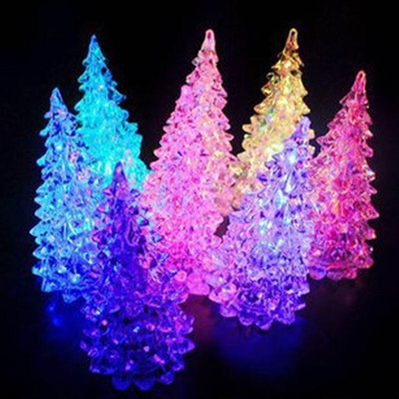 Acrylic Christmas Tree LED Colorful Lights Home Decor Christmas Lamp For Holidays Accessories 88 NSV775