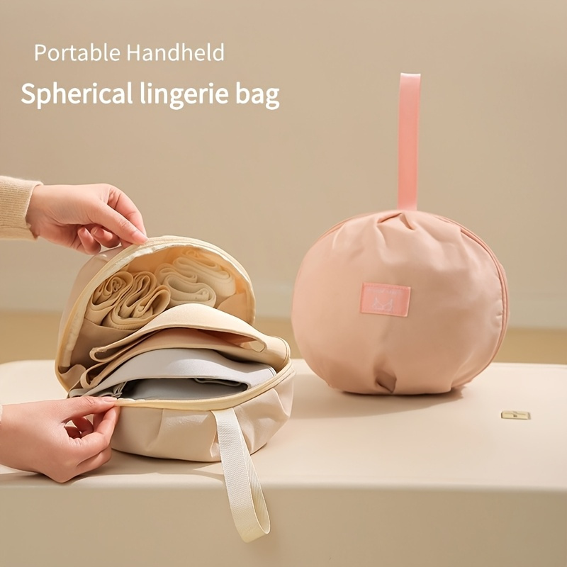 1Pcs Tragbare Reise Unterwäsche Socken Bh Veranstalter Tasche Polyester Faser Handheld Lagerung Tasche Für Intime Kleidung Ball Geformt Neue