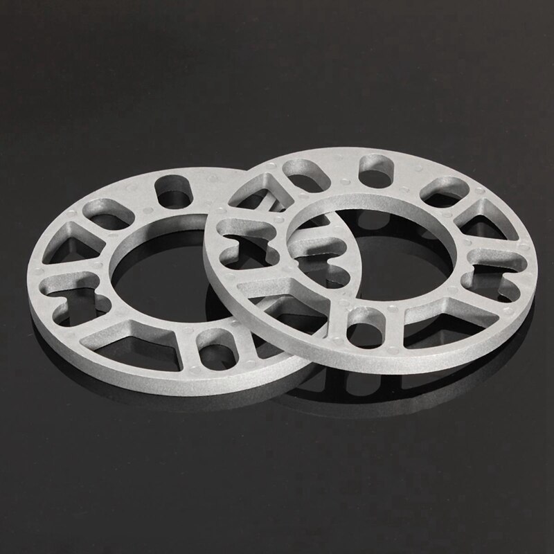 2 stk universal 10mm alu aluminium hjul afstandsstykker shims plade passer 4 / 5 studs