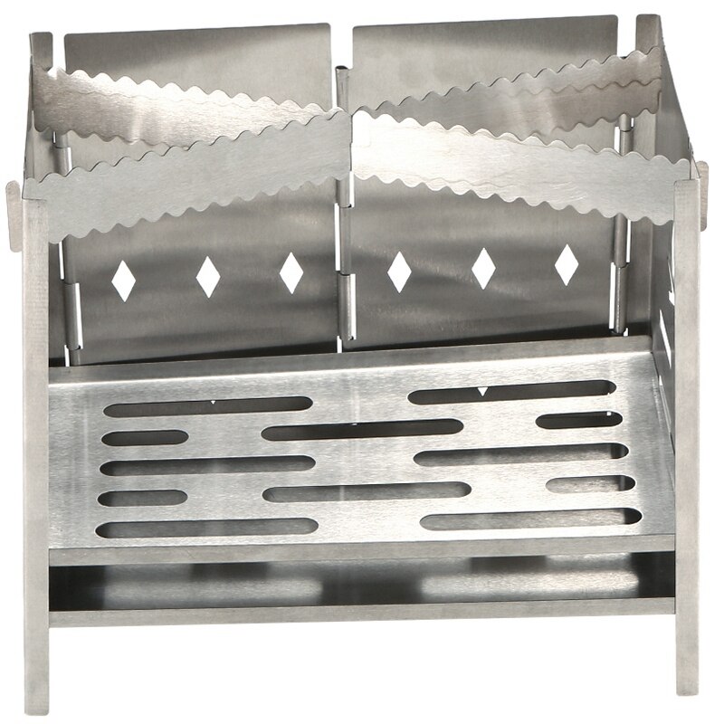 Pieghevole In Acciaio Inox Stufa A Legna Esterno Portatile Stufa di Campeggio di Picnic Barbecue Grill Backpacking Stufa Barbecue Stufa A Legna