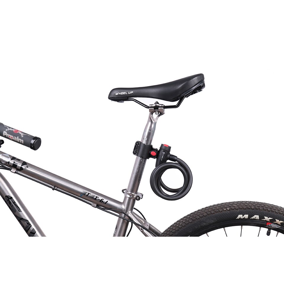 WHEEL UP Bike Lock Bicycle Password Key Lock Stainless Steel Cable Coil MTB Road Bike Security Equipment With Keys For Cycling