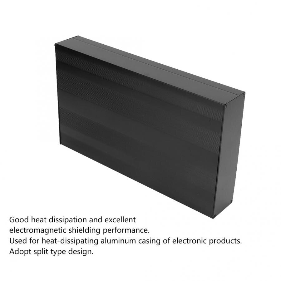 Vanntett koblingsboks av pcb instrument kabinett diy elektronisk prosjekt svart sak 50 x 178 x 300mm