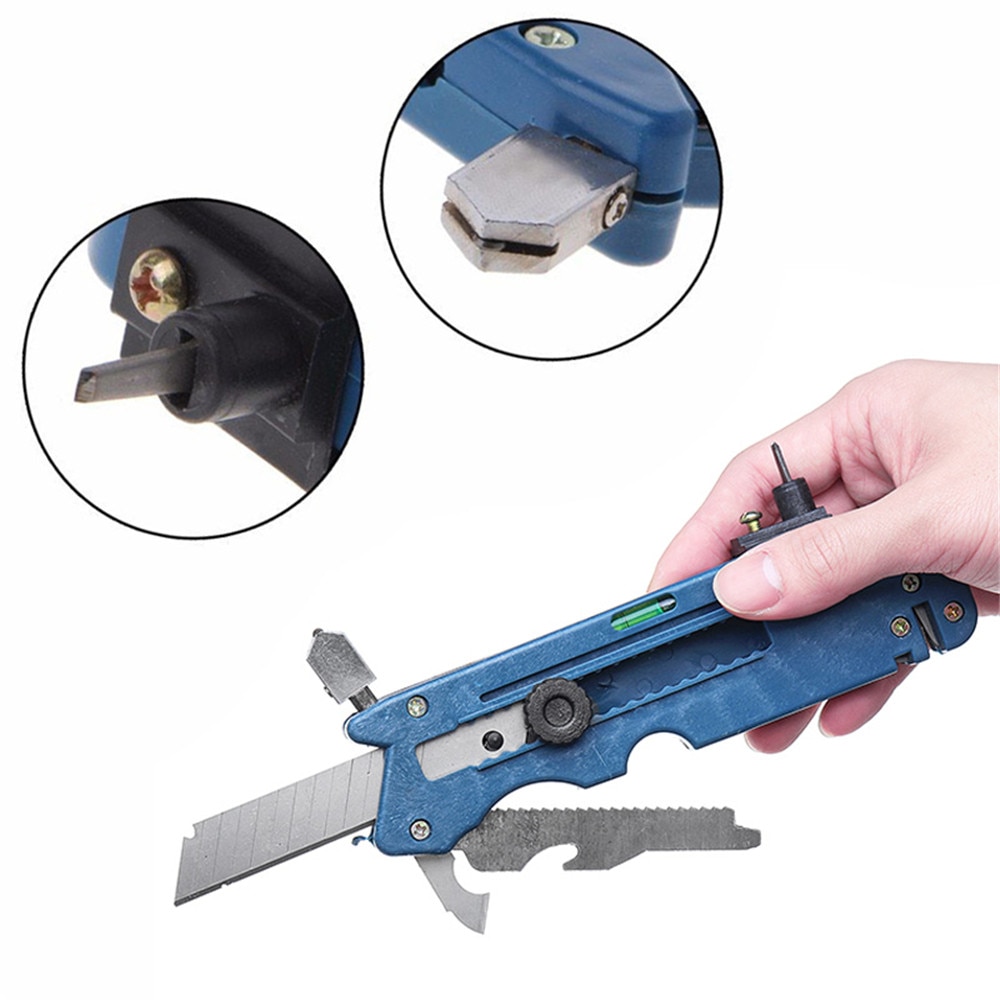 Multifunctionele Tegel Glassnijder Snijden Ponsen Tool Glassnijder Blade Puntenslijper DIY Tegel Spiegel Reparatie Glas Diamant Snijden