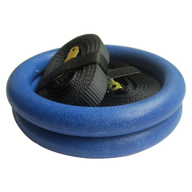 ABS Gymnastic Rings Exercise Rings Fitness Crossfit Home Gym Muscle Training Fitness Equipment: Blue