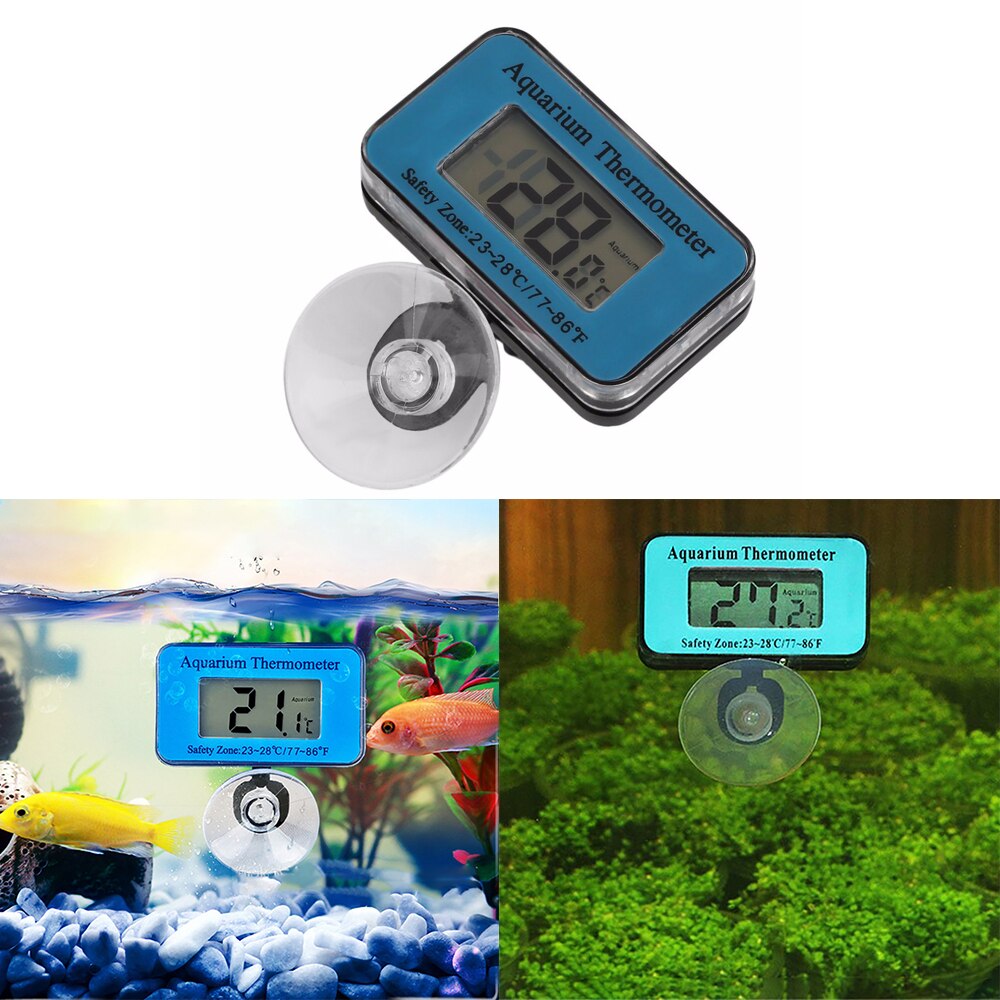 Digitale Aquarium Thermometer Dompelpompen Temperatuurmeter Met Zuignap Waterdichte Digitale Aquarium Aquarium Thermometer