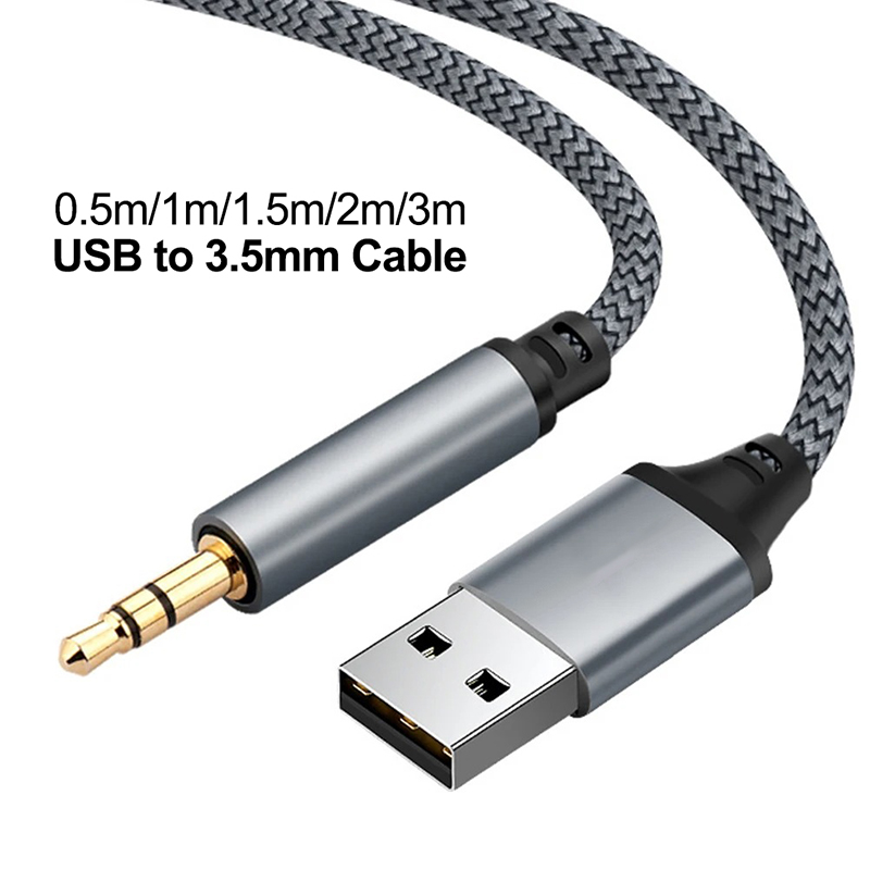 Cavo Audio Jack da USB a 3,5 mm per cuffie, microfono, cavo Audio esterno, adattatore per PC portatile, cavo di prolunga Audio USB AUX