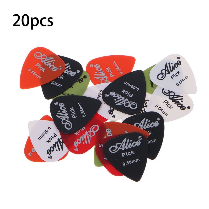 20 stk. 0.58mm glatte nylon gitarplekter plekter plekter holdbarhet