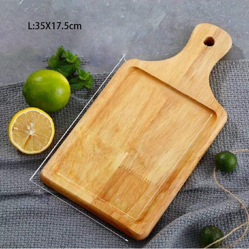 Wooden Pizza Board Tray Simple Steak Board Solid Wood Chopping Board Dishes Plate Tableware