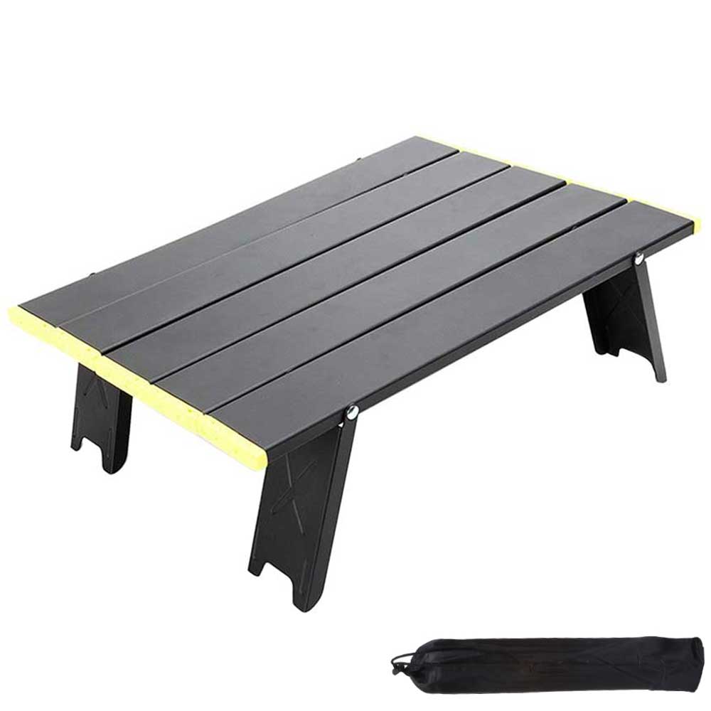 Camping Mini Portable Foldable Table For Outdoor Picnic Barbecue Tours Tableware Aluminum Alloy Collapsible Computer Bed Desk