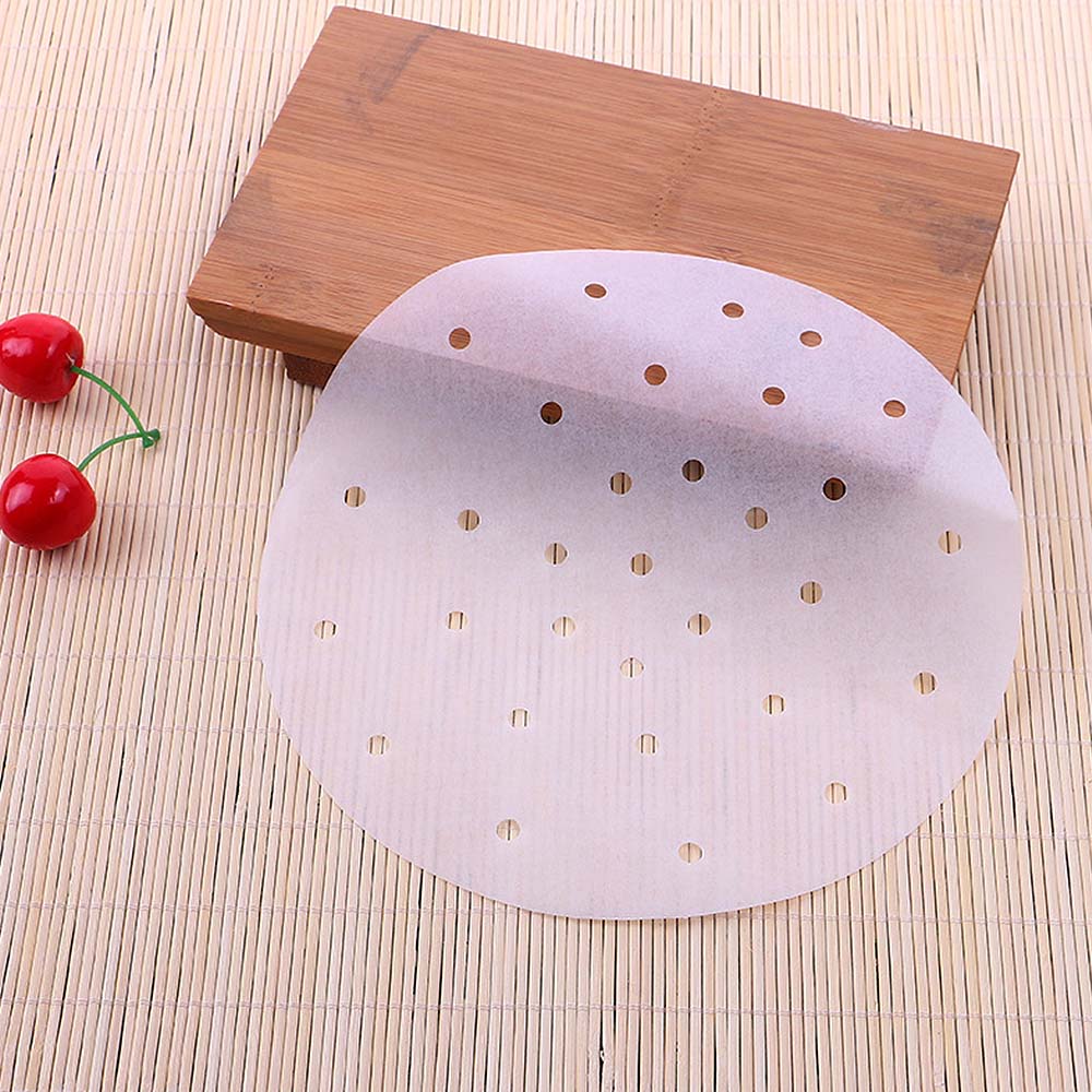 50/100Stck Bambus Korb Dampfer Papier Küche Kochen Bambus Dampfer schwach Summe Papier Unter Dampf matt Runde Nicht Stock Dampfer Neue
