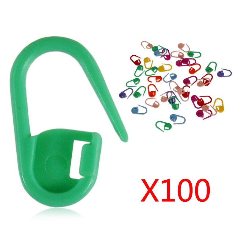 20/50/100 Stuks Kleurrijke Veiligheidsspelden Locking Stitch Marker Lock Pins Plastic Ring Marker Breien Locking Tool decor Craft Stitch: 100pcs