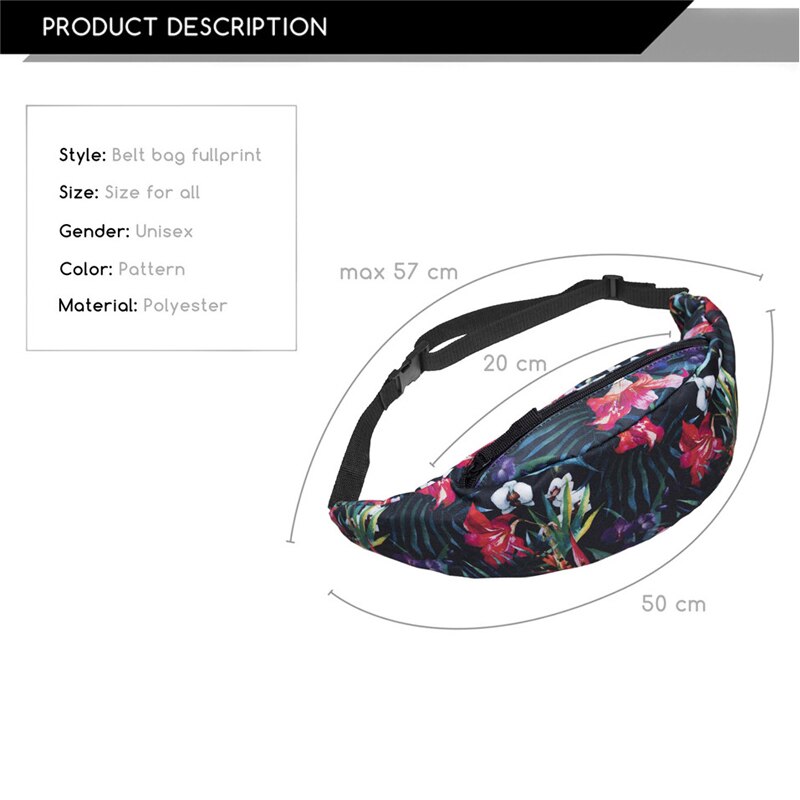 Jom Tokoy women fanny packs 3d printing waist pack Waist bag bum bag travelling Bag