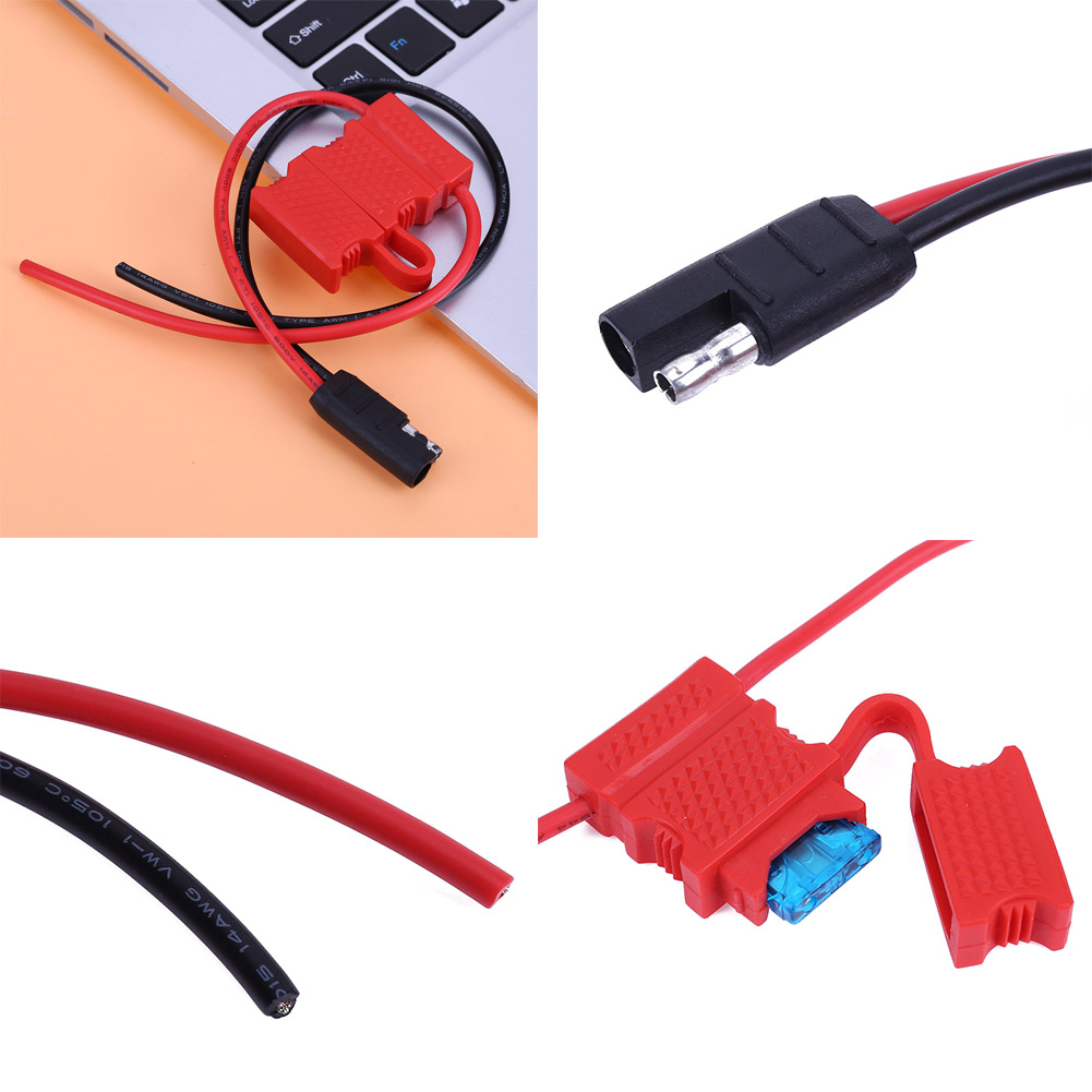 30cm strømkabler med sikring til motorola mobilradio cdm 1250 gm360 cm140 til  gm3188 gm3688 gm1280 gm140 pro 3100 cdm 750 gr400