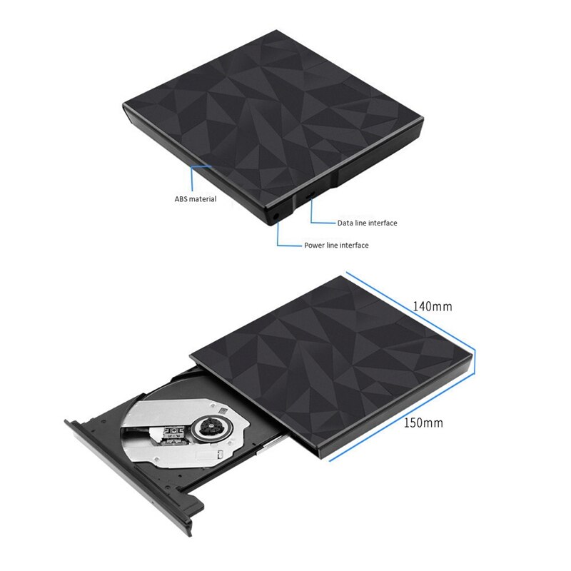 Blu-Ray, Usb Free Installation, Lightweight and Portable, Removable External Blu-Ray