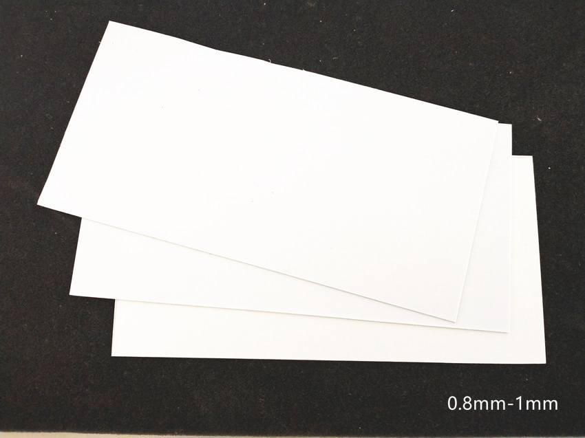 White styrene plastics ABS plate thickness 1mm/2mm is used to model the diy handmade100*200mm