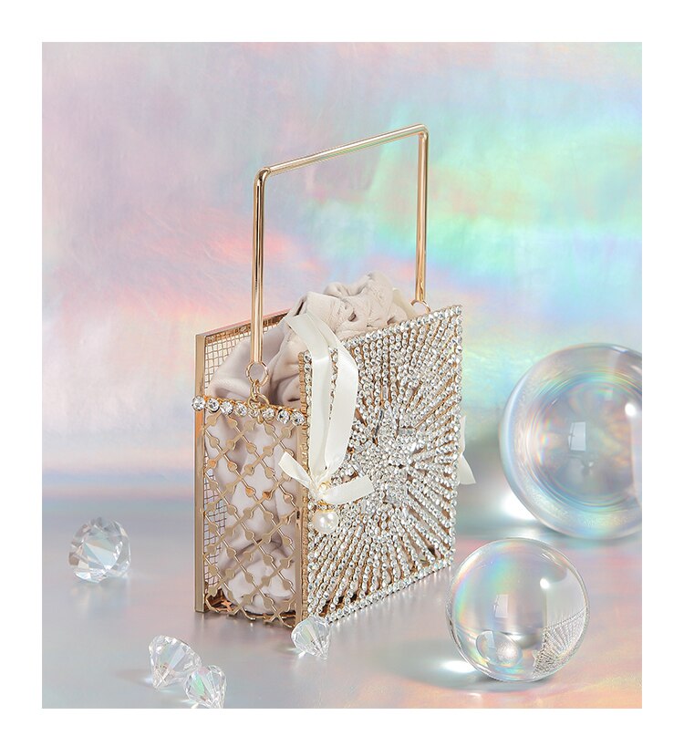 Estrella Chic diamante bolso de noche de bolsa de embrague para las mujeres de lujo hueco mujer bolsa monederos y bolsos de diamantes de imitación bolsa