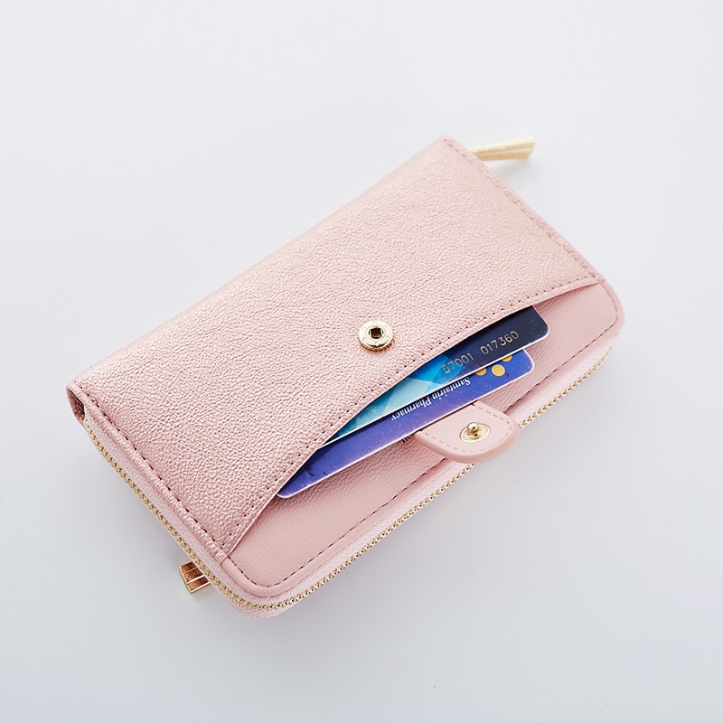 Brand Patchwork Women Short Clutch Wallet Large Capacity Wristband Wallets Female Purse Lady Purses Zipper Card Holder Carteras