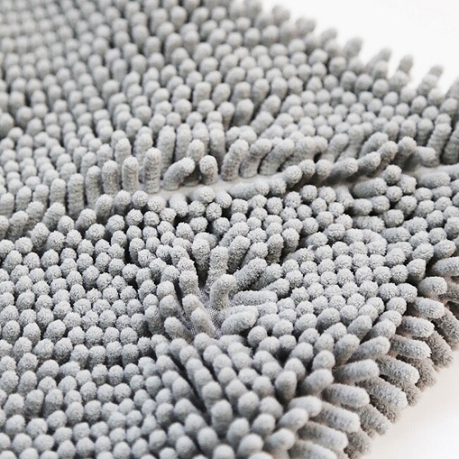 Chenilla absorbe agua toalla para mascotas súper absorbente pequeño baño para perros toallas suave Toalla de baño para gatos alfombrilla de microfibra para cachorros manta de perros: Gris / 35cmX60cm