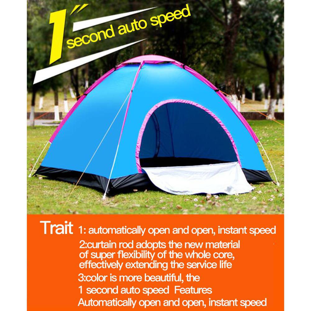 Outdoor Tent 3-4 person Waterproof Automatic Quick-opening Camping Double Layer Tent for Outdoor Travel Hiking