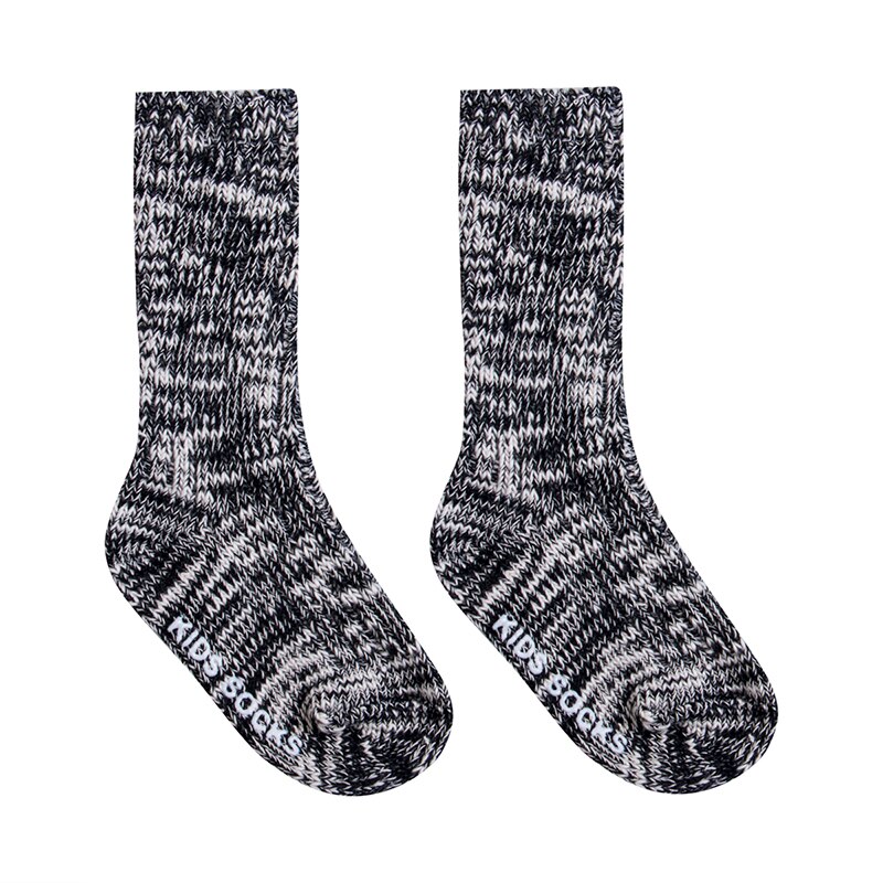 Kids Socks Cotton Baby Anti Slip Soft Socks Solid Color Autumn Winter Warm Casual For Boy Girl Toddler 0-4T: Black / Newborn
