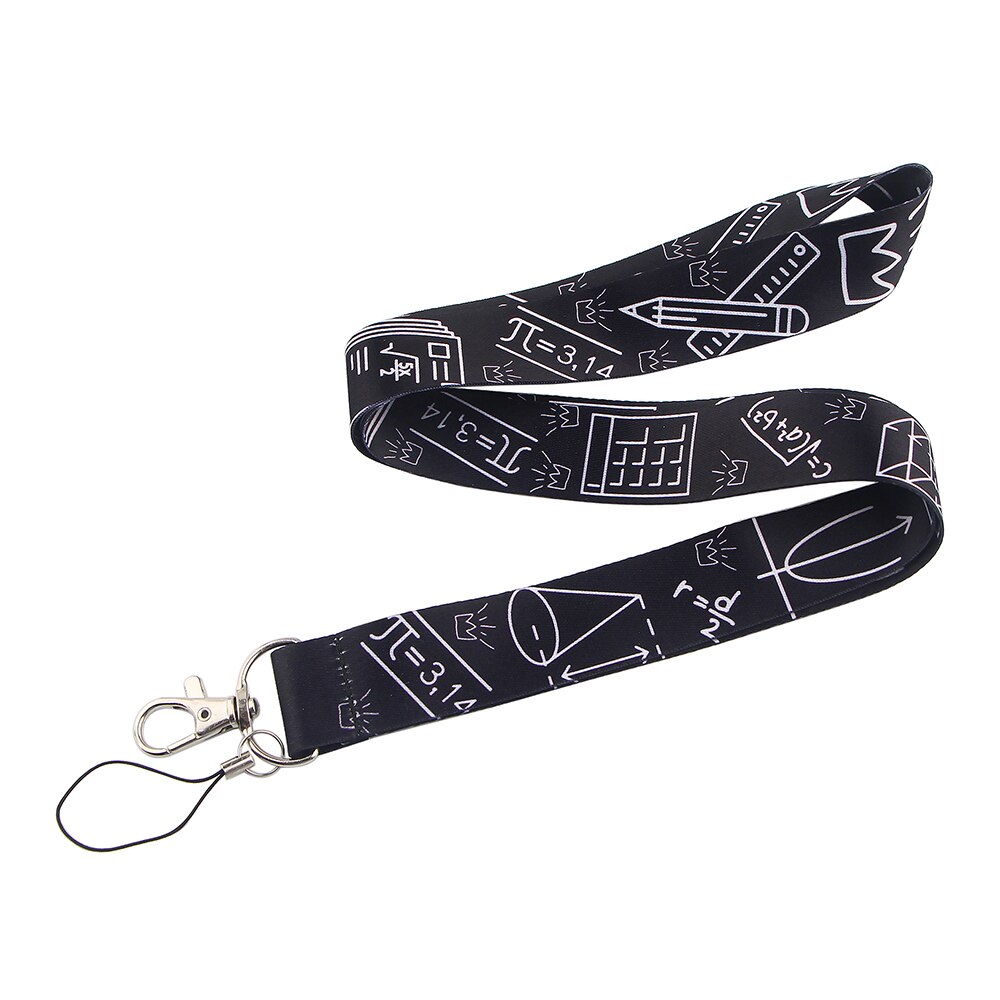 CB289 Geometrische Functie Wetenschap Lanyards Sleutelhanger Houder Identiteitskaart Paspoort Opknoping Touw Lariat Lanyard Sleutelhanger Math Lover: 1