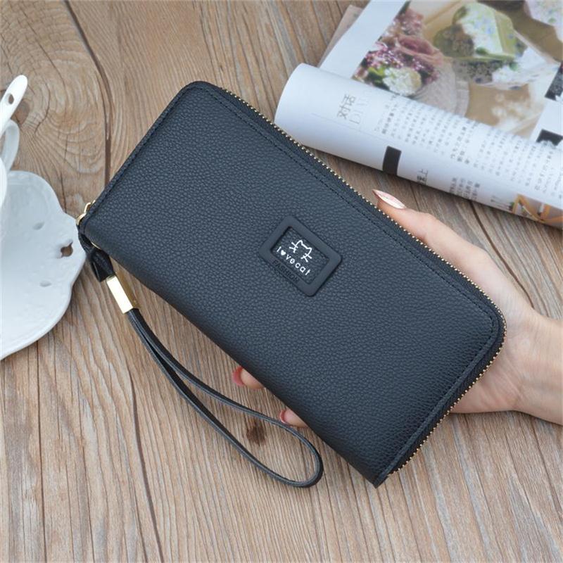 Women Long Wallet Large Capacity Purse Card Holders Phone Bag Printing Cat Wallet Portfel.