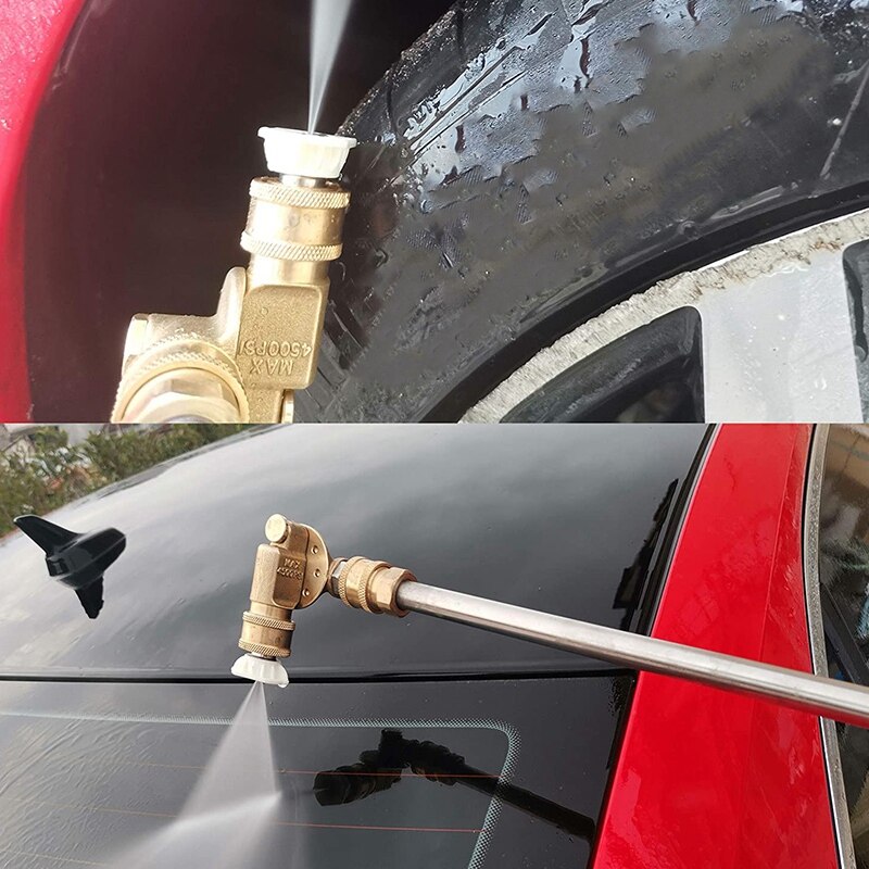 Hogedrukreiniger Accessoires Kit, 7 Hogedrukreiniger Nozzle Tips, Snel Aansluiten Pivoting Koppeling, 1/4 Inch, 8-Pack