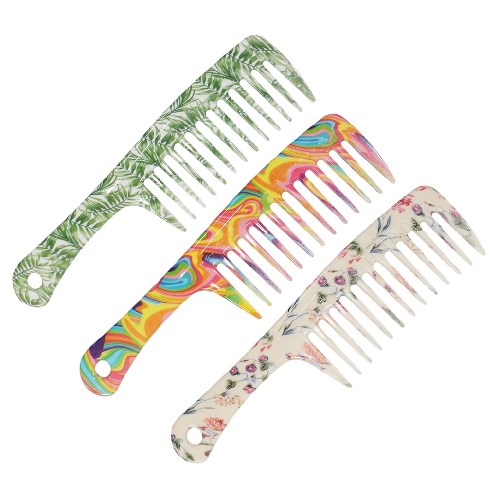 Grove Kam Detangling Hair Brush,Paddle Hair Kam, zorg Handgreep Kam Voor Lange Korte Rechte Krullend Kappers Gereedschap