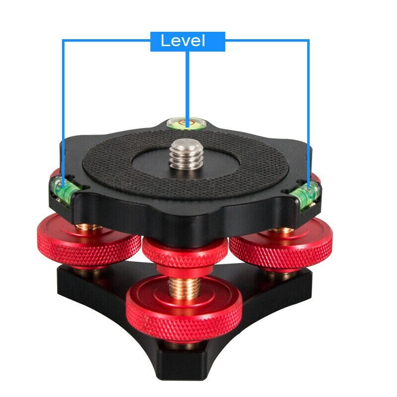 Fotografia treppiede livellatore rapido livellatore Base di regolazione piastra di livello panoramica con livella a bolla