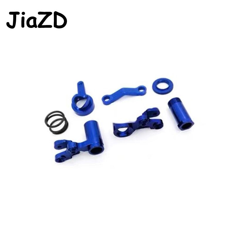 1 Set Aluminum Alloy Metal Upgrade Chassis Parts Kit For Traxxas SLASH 4x4 1/10 RC Car Truck Parts Accessories W001: Steering group blue