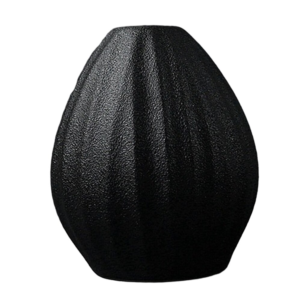 Black Ceramic Vase Modern Flower Vase Pottery Desktop Decorative Planter Pot for Home Garden Decoration: E