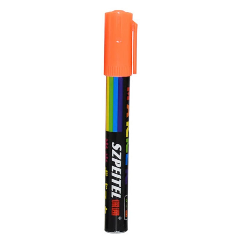 1 st led-överstrykningspennor penna drottning bee markörpenna 138 mm 8 färger valfri avfasning spets pensel biodlingsverktyg: Brun