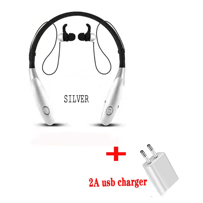 Auricolare Bluetooth 34Hr Cuffie Senza Fili In Esecuzione Sport Suono Basso Auricolare Con Microfono Per Il Iphone Xiaomi Auricolari: SILVER UC