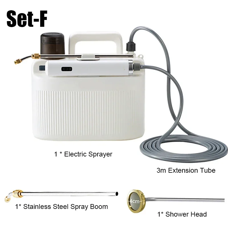 5L Garden Electric Sprayer Pesticide Spray Watering Flower Electric Tools For 2200mAh Lithium Battery Mini Atomization Sprayer: Light Grey