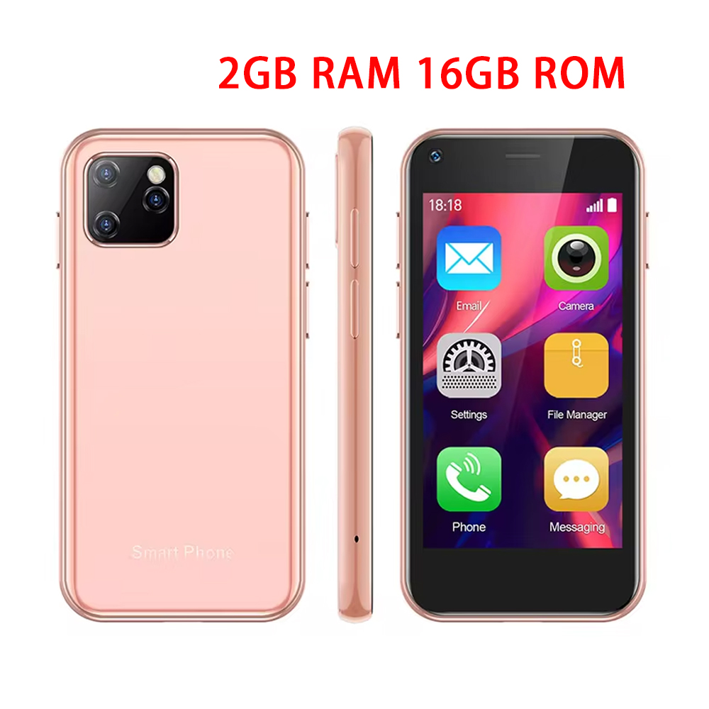Soyes XS11 Mini Smartphone Android 8.1 2GB+16GB 3D Glass Body Quad Core Mobile Phones Google Play 2.5" Small Cell Phone On: green / Bundle 1