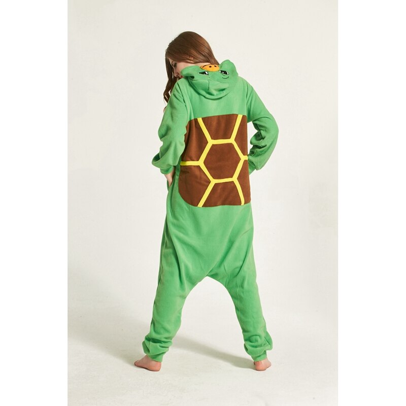 Pigiami animali per adulti impostato pigiami per cartoni animati Cosplay cerniera donna uomo inverno pigiama tartaruga unisex
