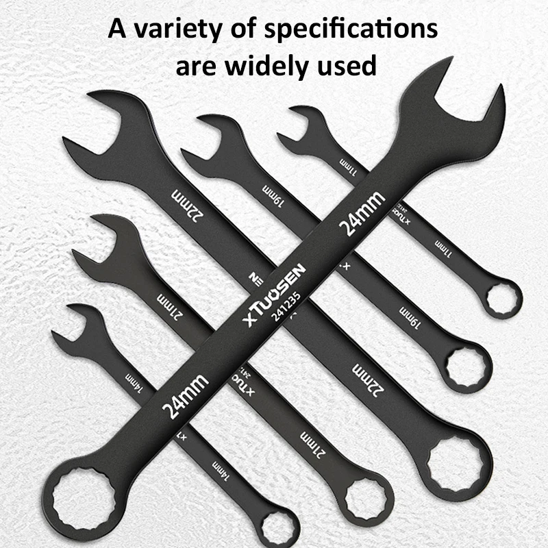 Juego de llaves de trinquete de doble cabezal de 8-24mm, llaves de extremo abierto, Kit de llave Torx Universal, herramienta de reparación de automóviles, motocicletas y bicicletas