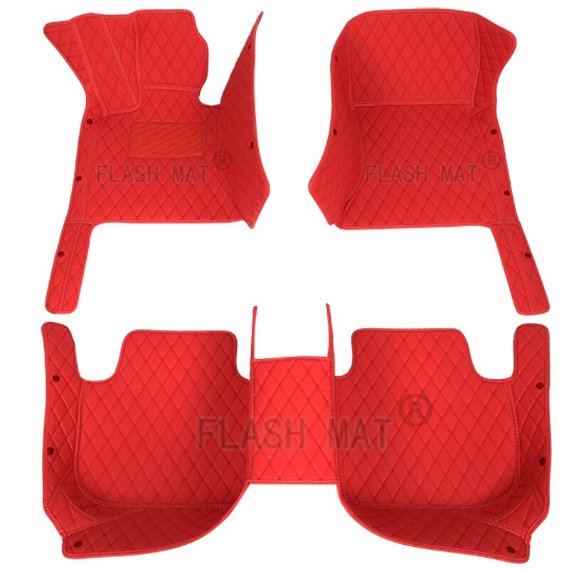 Flash mat leather car floor mats For Lifan All Models x60 x50 320 330 520 620 630 720 Car-Styling: Red