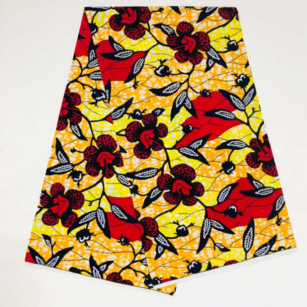 Afrikaanse Fabrix Waxprint Ankara Katoen Wax Pagne Wax 6 Yards Afrikaanse Ankara Naaien Stof: color14