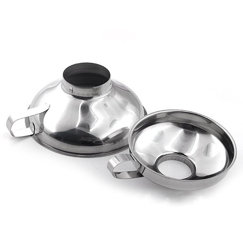 Strumenti per filtro a tramoggia a imbuto a bocca larga in acciaio inossidabile a imbuto da 1pc