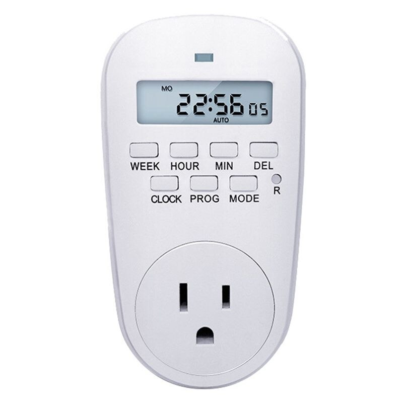 Outlet Electric Digital Time Control 7 Day Weekly Programmable Plug-in Timer Switch Wall Clock Power Socket 125V AC US plug