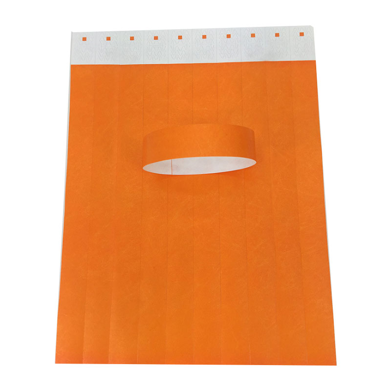 100 Count TYVEK Wristbands 3/4" PAPER WRISTBANDS For EVENTS wedding favors: Orange
