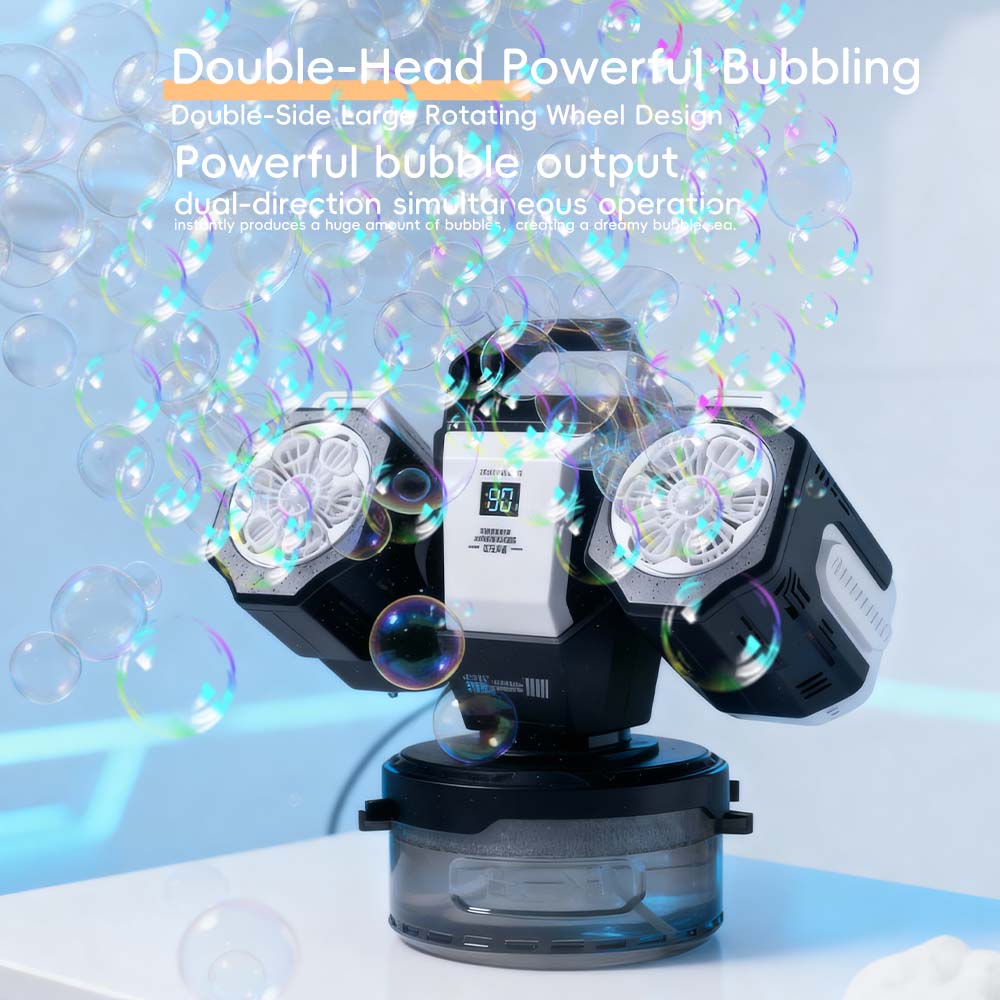 Bubble Machine: Remote Control, Rgb Lights, 1800Mah Rechargeable Type-C | No Bubble Solution
