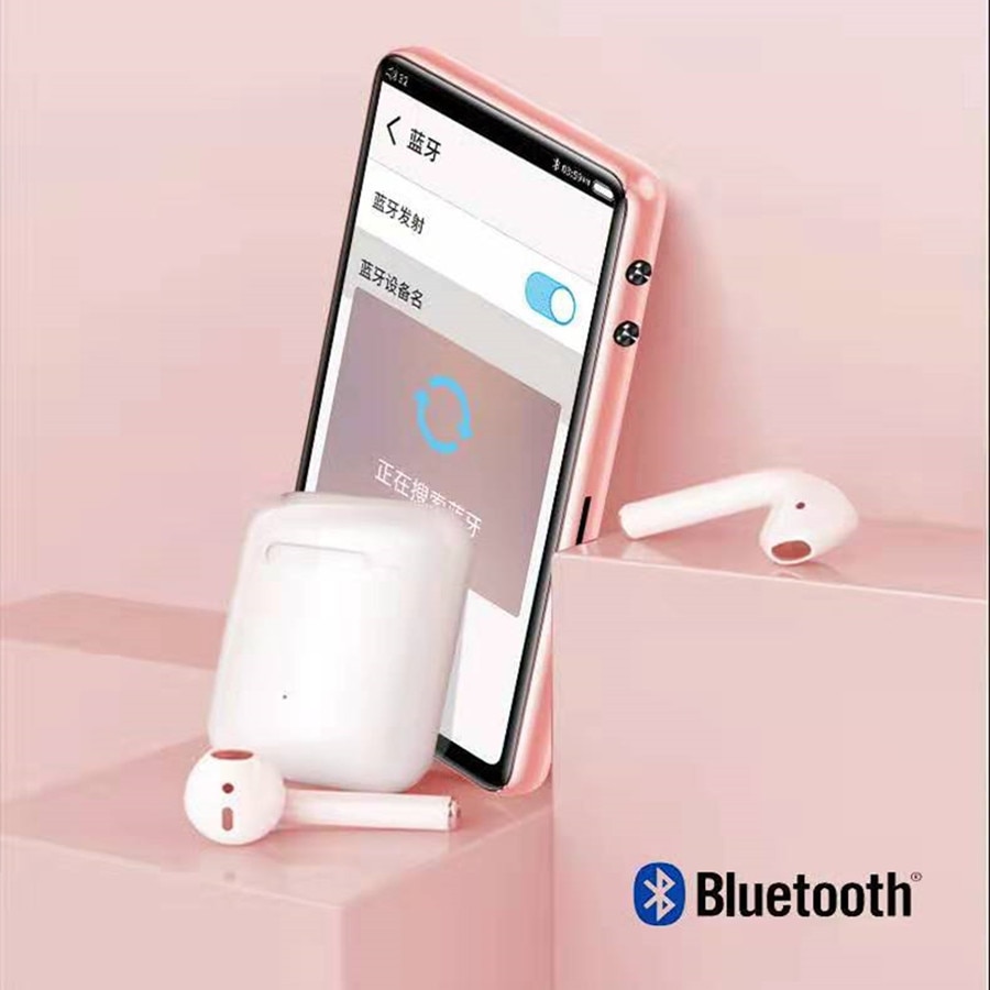 HIFI Metal MP4 Player 8GB FM Radio Bluetooth 5.0 Full Touch Screen With Speaker MP4 Recorder E-book MP5 Music Video Player